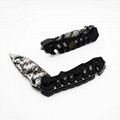 Camouflage Color Stainless Steel Survival Foldable Hunting Knife for Camping