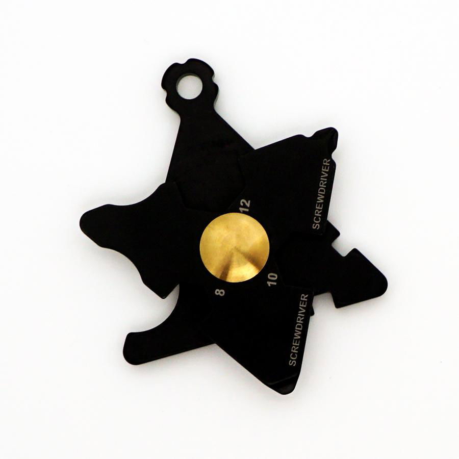 促销礼品黑色金属钥匙扣户外EDC工具 5