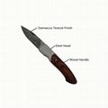 Amazon Damascus Texture Tactical Self Defense Hunting Folding Knife Combat Survi