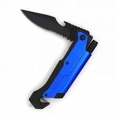 Stainless steel Multifunctio Foldable Hunting Knife with Fire-starter (Hot Product - 1*)