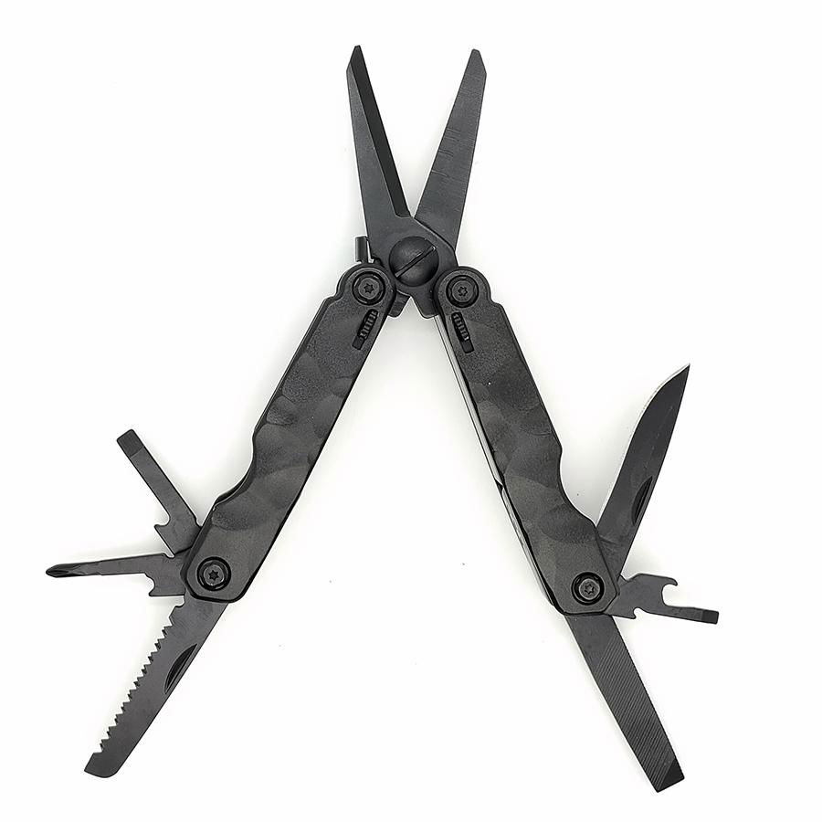 The Black Multifunction Pliers Repair Tools With Knife 2