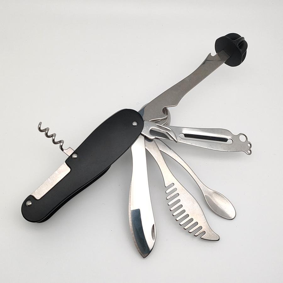 Stainless steel multifunction camping cutlery 2