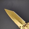 Titanium coating survival hunting combat camping folding blade knife 8