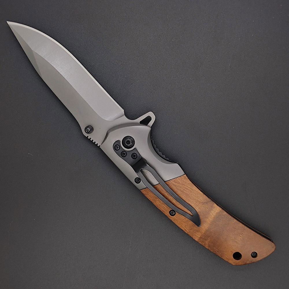 Olive Wooden Handle Folding Knife Pocket Knife Knives 4