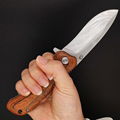 folding knife camping knife steel blade wood handle knife 7