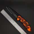 Orange cool black blade camping self defence knifes