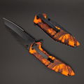 Orange cool black blade camping self defence knifes