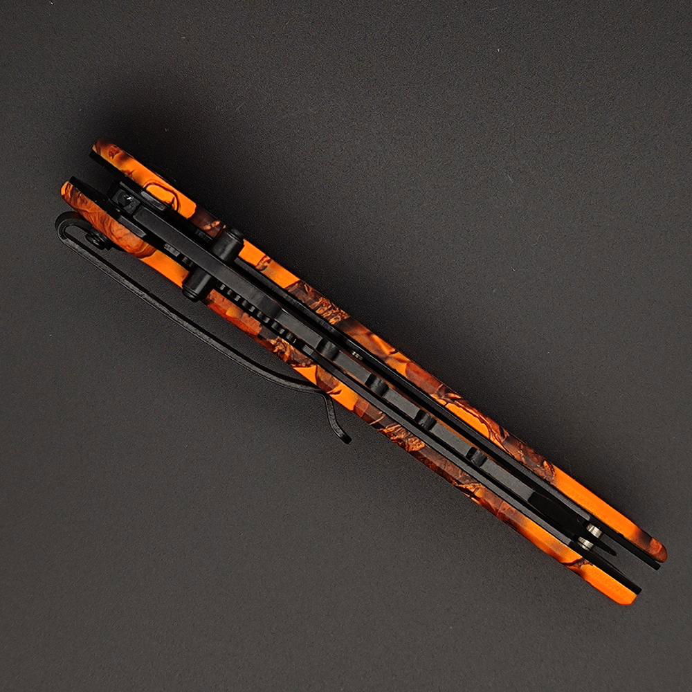 Orange cool black blade camping self defence knifes 5