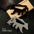 Bear stainless steel multifunctional tool card edc metal credit  card