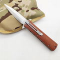 wood handle survival stainless steel