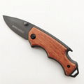 Small Gift promotion wood knife with opener, belt clip