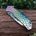 rainbow OEM stainless steel titanium hunting folding knife