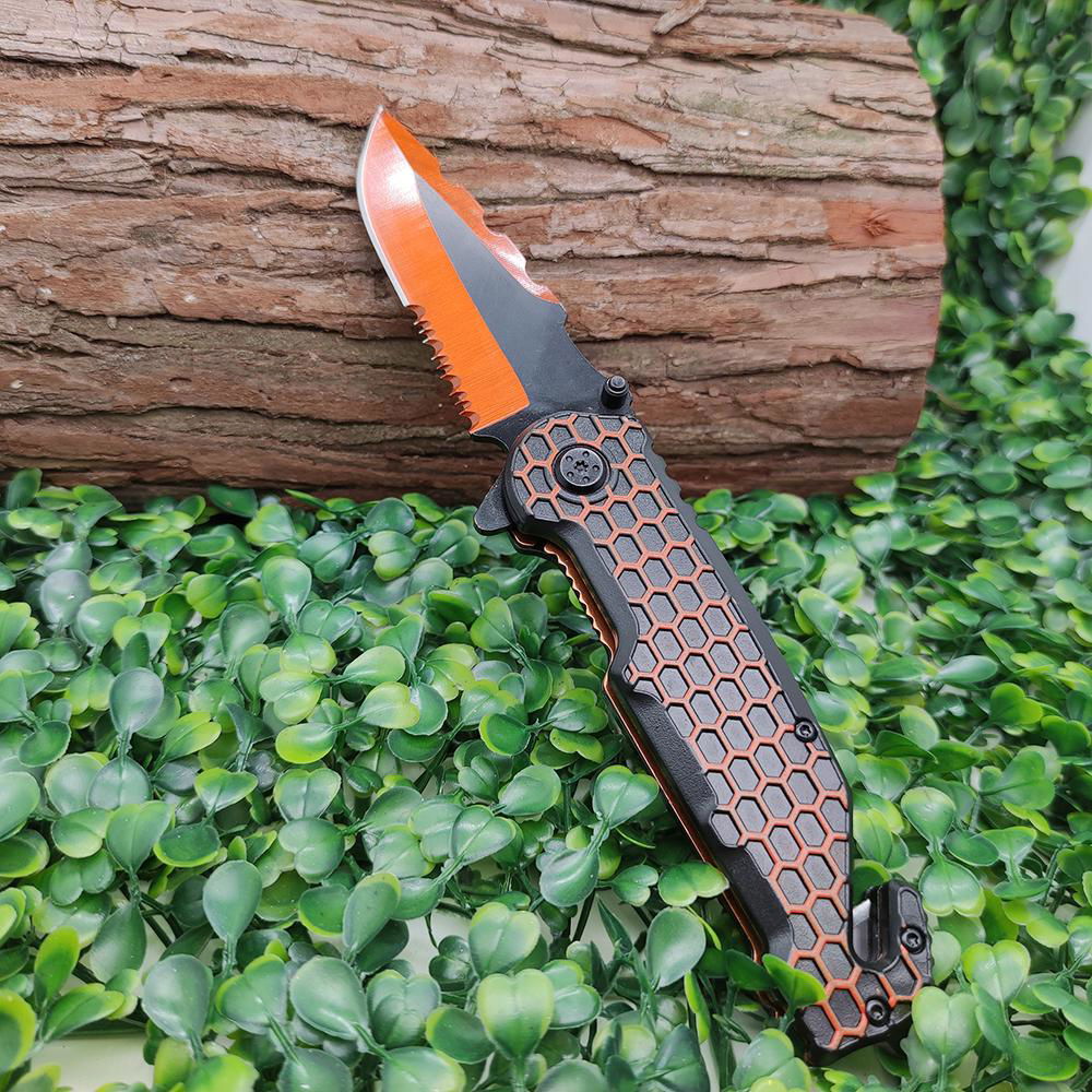 titanium outdoor folding knife hunting camping survival tactical knives