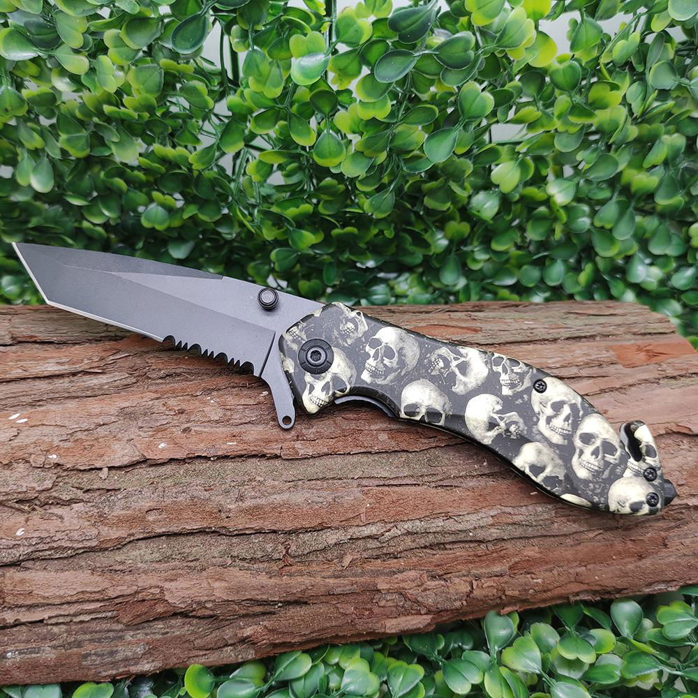  steel folding blade stainless steel multi-functional hunting knife 2