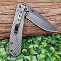  Carbon Fiber Handle Folding Knives with Clip for Outdoor Survival 