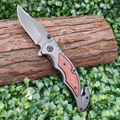 Multi functional custom wooden EDC hunting tactical titanium knife 1