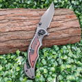 Multi functional custom wooden EDC hunting tactical titanium knife