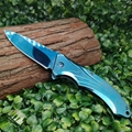 Blue Camping Tool 3Cr13 Blade Tactical