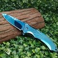 Blue Camping Tool 3Cr13 Blade Tactical Survival Hunting Knife 