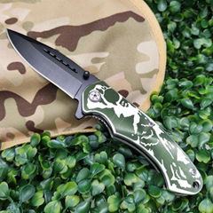 Custom outdoor survival pocket tool gear folding knife