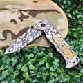 Stainless Steel Survival knife tactical hunting foldable blade Pocket Knife 3