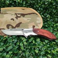 Gifts for Men Rose wood handle knife survival pocket outdoor defense knife