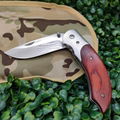 Gifts for Men Rose wood handle knife survival pocket outdoor defense knife