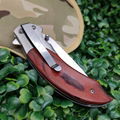 Gifts for Men Rose wood handle knife survival pocket outdoor defense knife 6