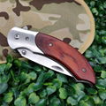 Gifts for Men Rose wood handle knife survival pocket outdoor defense knife 5