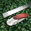 Gifts for Men Rose wood handle knife survival pocket outdoor defense knife 8