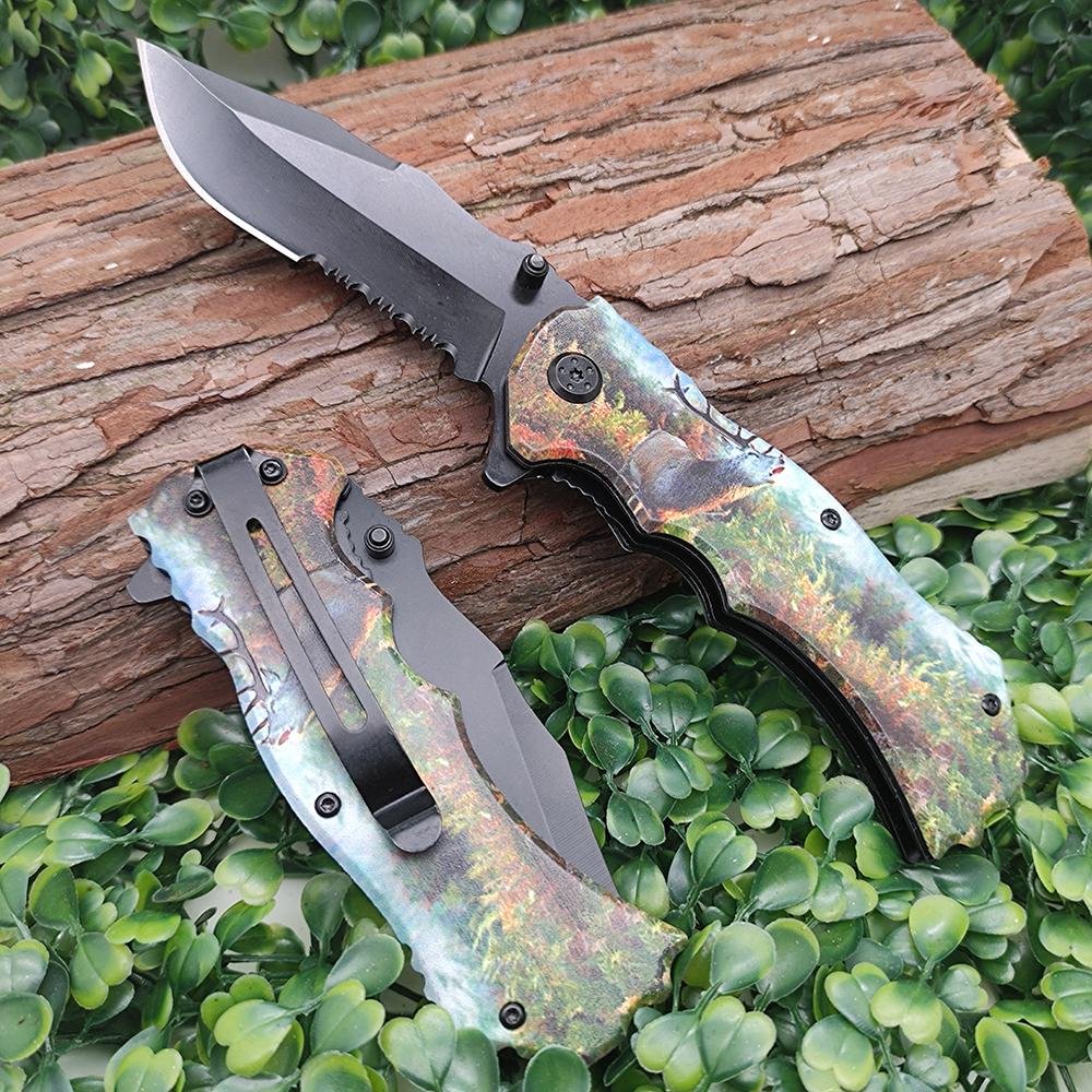 Stainless Steel Camping Survival Hunting 3D Printing Handle Edc Knives 2