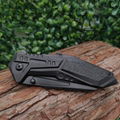  cool black stainless steel outdoor camping hunting knife