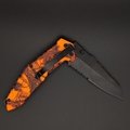 Orange custom slide blade knifes survival knife folding hunting pocket  knife