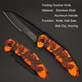 Orange custom slide blade knifes