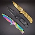 Folding Survival Knife Hunting Tactical Outdoor Colorful Knife
