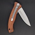  outdoor campingknife with wood handle stainless steel pocket folding knife 