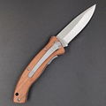  outdoor campingknife with wood handle stainless steel pocket folding knife 