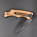 Multi functional camping survival olive wooden handle hiking knives  6