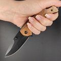 Multi functional camping survival olive wooden handle hiking knives  11