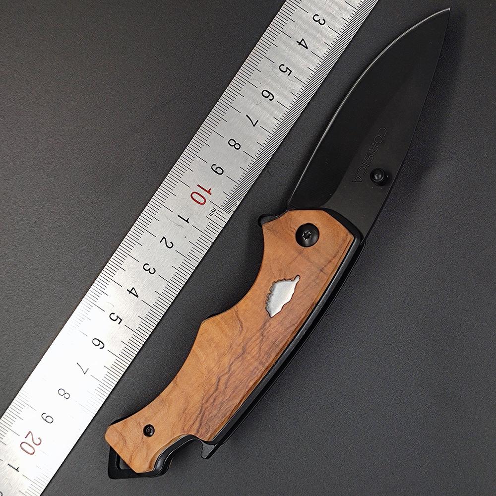 Multi functional camping survival olive wooden handle hiking knives  3