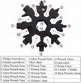 不鏽鋼多用途18合一多功能雪花板手工具卡組合 2