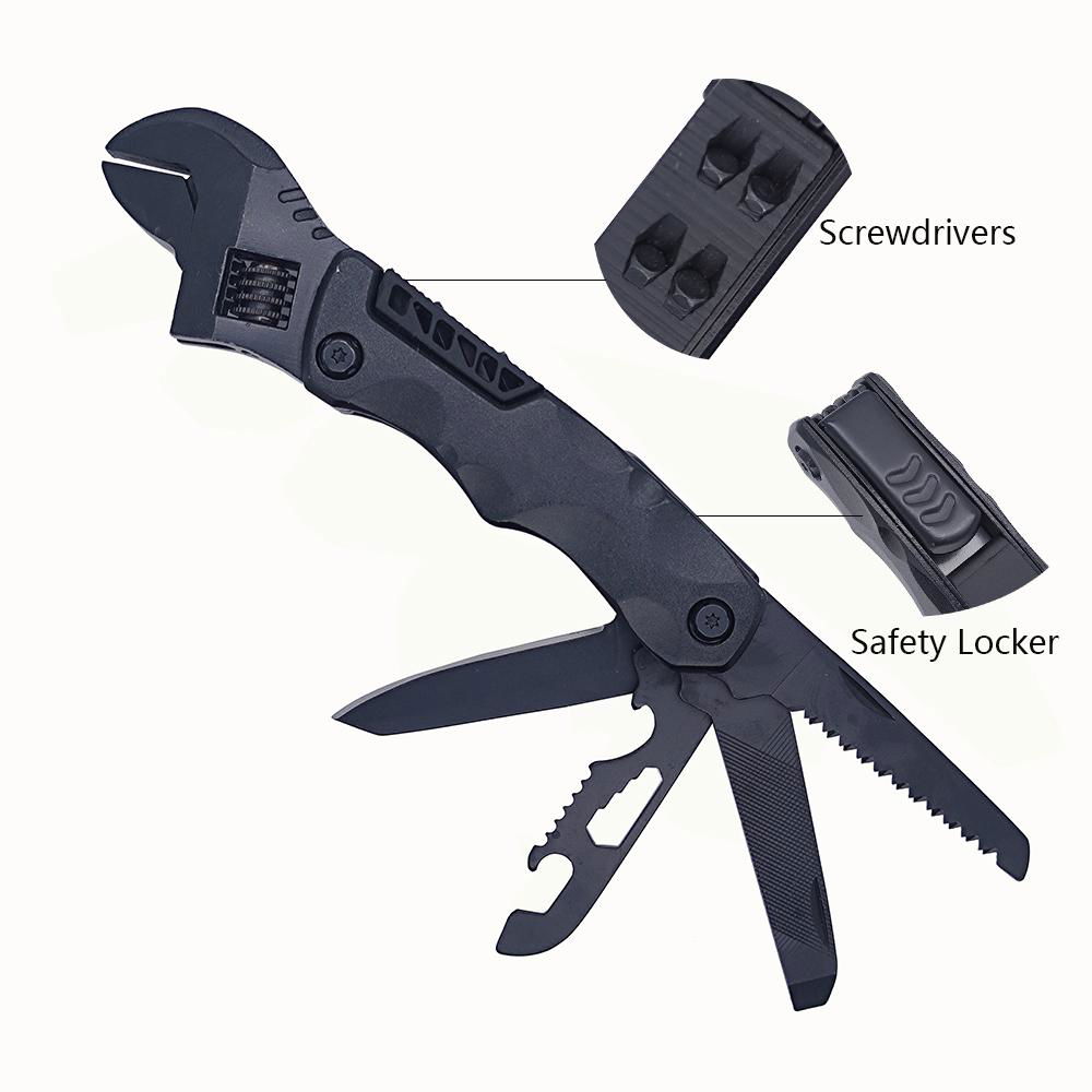  Stainless Steel Adjustable Camping Kit Multi Functional Spanner 5