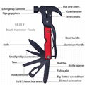 Multi-purpose Claw hammer Tool Outdoor multi tool with hammer and axe