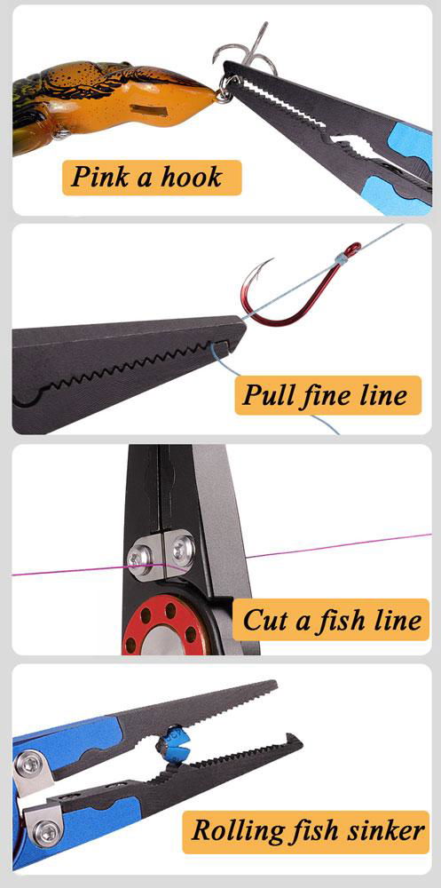 開環剪線路亞鉗拉線壓鉛帶失手繩鋁合金多功能釣魚剪控魚器 3
