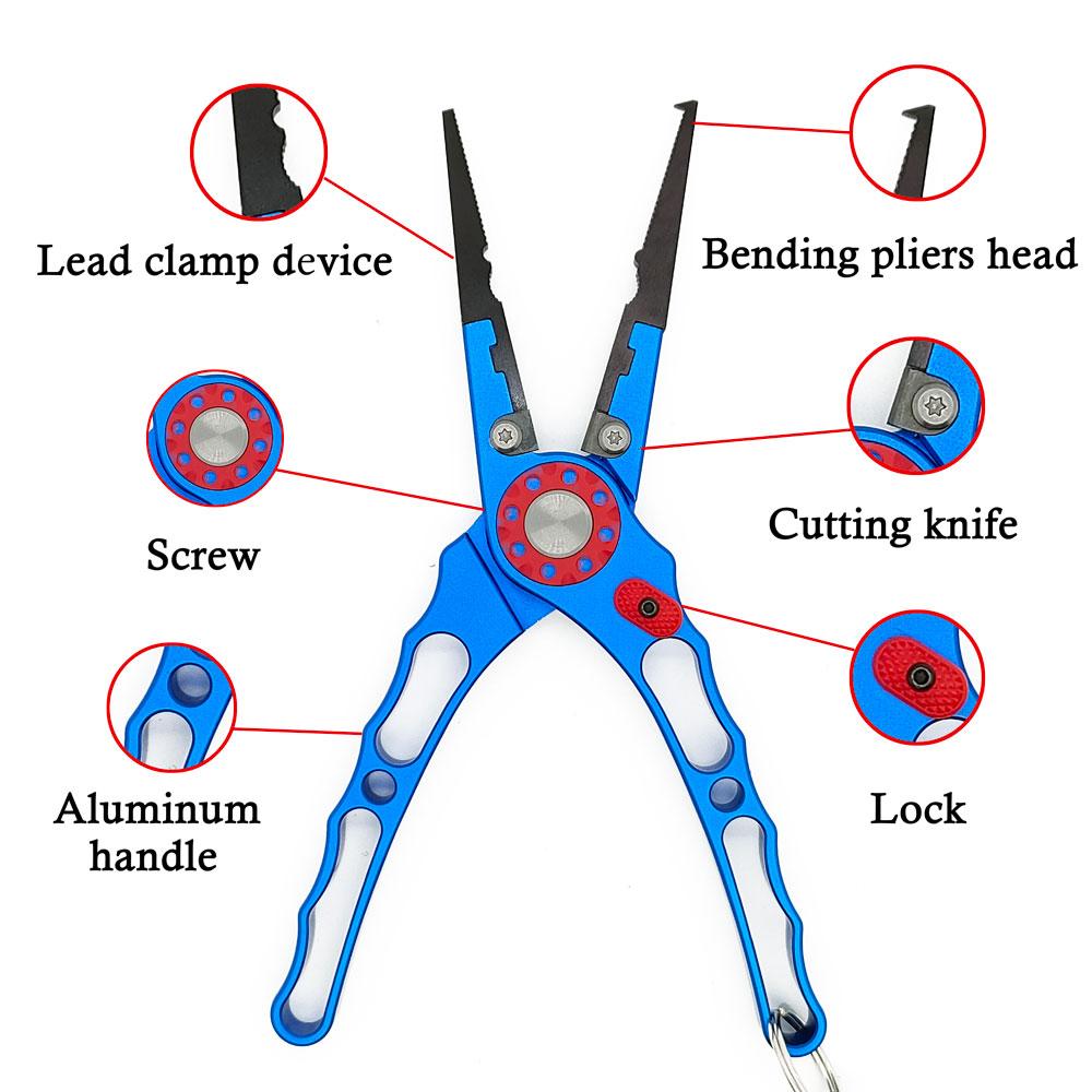 開環剪線路亞鉗拉線壓鉛帶失手繩鋁合金多功能釣魚剪控魚器 4