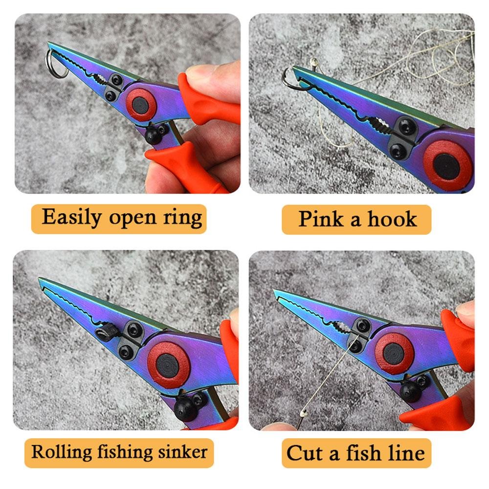 不鏽鋼控魚器舒適橡膠手柄抓魚垂釣工具 4