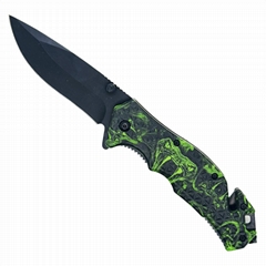 New Design Green Factory Self Defense Outdoor Tactical Folding Knife