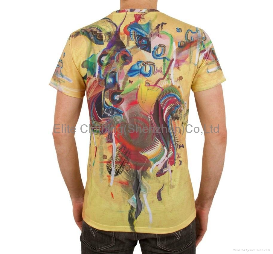 hot sale popular tee shirts allover print t-shirt design in china 2