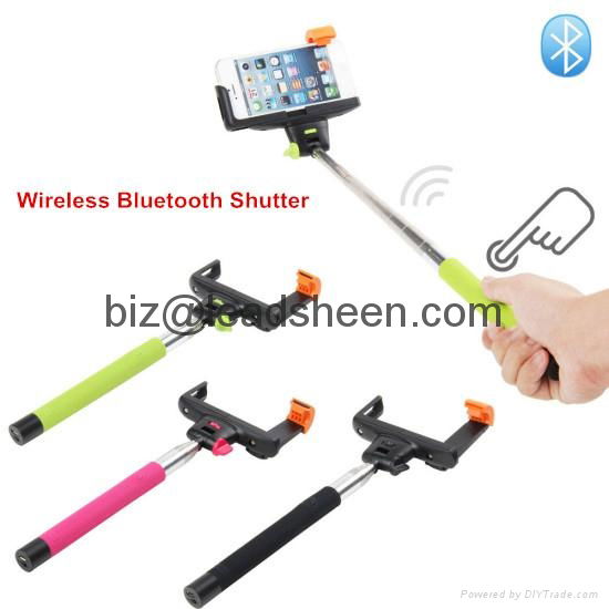 Wireless Bluetooth Shutter Selfie Monopod  Holder for IOS Android mobile phone 2