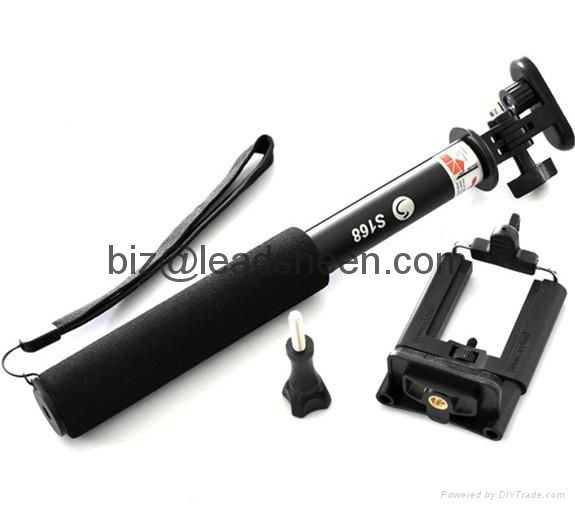 Telescopic Self-portrait Handheld Monopod For smartphone &Gopro Camera 3